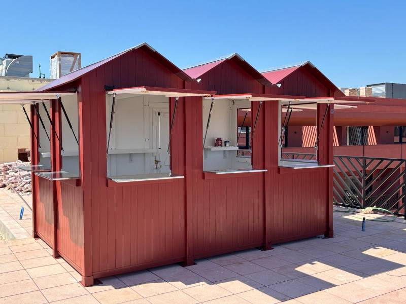 Cabine de plage en bois sur mesure