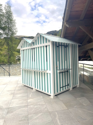Cabine de plage sur-mesure au Four Seasons Megève
