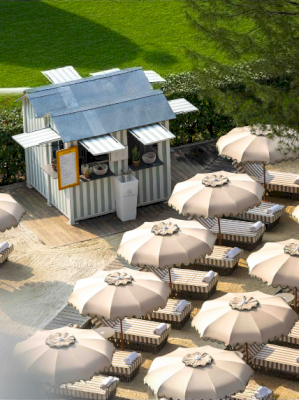 Cabine kiosque bar pour l’Hôtel Beau Rivage Palace