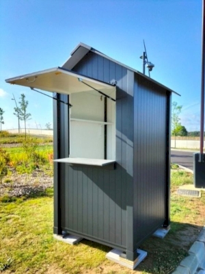 Installation d'une cabine simple avec ouverture kiosque 