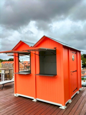 Cabine kiosque bar sur le roof-top du Grand Hôtel Atlantic 